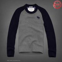 heren abercrombie and fitch crewneck truien moose logo grijs koningsblauw Beste Sales j1odi407